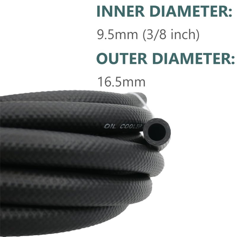 CHOIMOON 3/8 Transmission Oil Cooler Hose - 300 PSI Fuel Line Hose SAE J1532 For Transmission Fluid  Oil  Coolant  Diesel  Hydraulic Fluid  Lubricant  Gas 20FT - Image 2